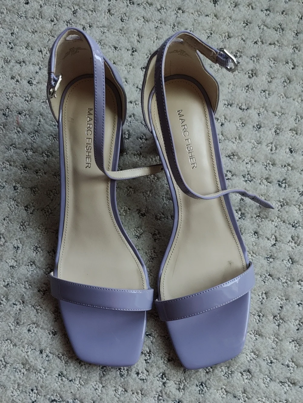 Marc Fisher Lavender Ankle-Strap Block Heel Sandals